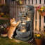 Outdoor Fountain with Lights