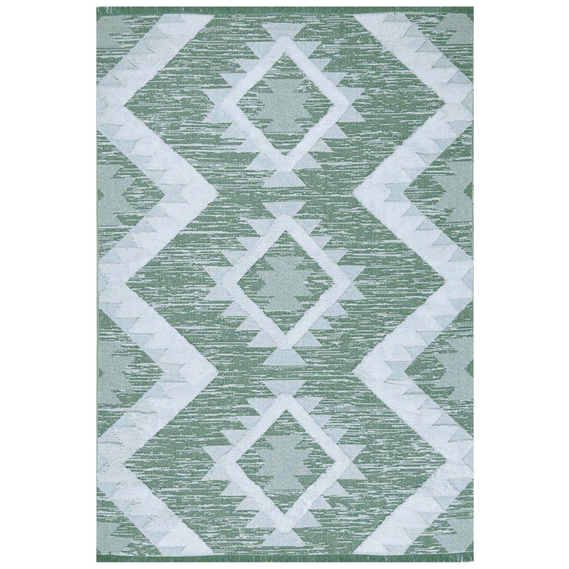 Tapis en coton Sutapa, Rectangle 2 pi 6 po x 5 pi