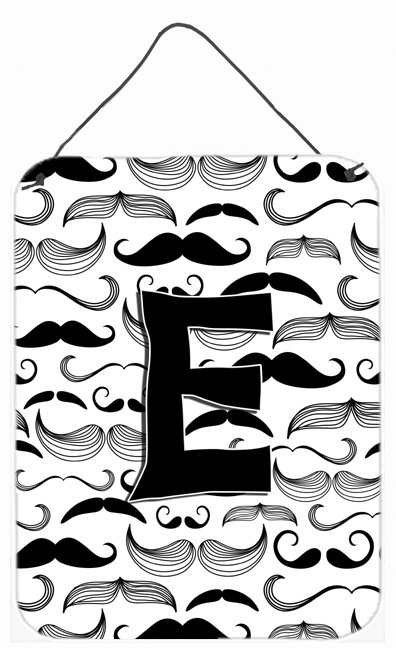 Lettre «Moustache Initiale» par Denny Knight, reproduction sur métal, E