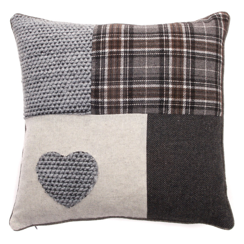 Linda Plaid Square Throw Pillow Cover