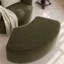 Petit fauteuil de salon rembourré en velours avec repose-pieds Anton-129857937