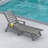 SeeHill HDPE Patio Chaise Lounge Chair, Adjustable Outdoor Lounger, 5 Positions Poly Lounge Chair with Wheels & Cup Holder, HDPE Outdoor Patio Lounge Chairs for Backyard, Deck, Beach, Pearl-385206073