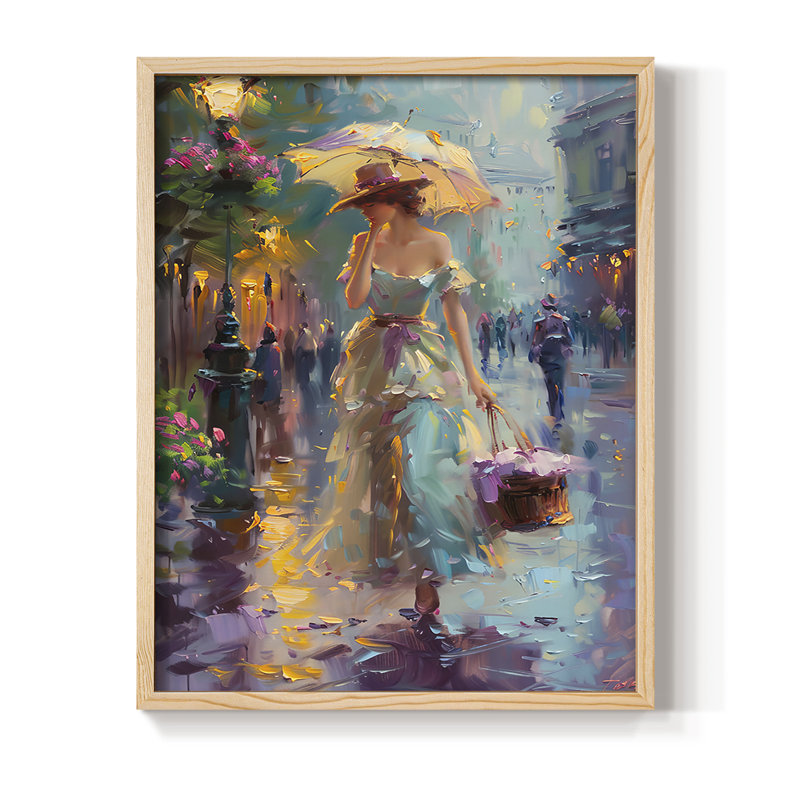Reproduction encadrée WOMEN Series CM - bois massif, Naturel, H 15 po x l 12 po