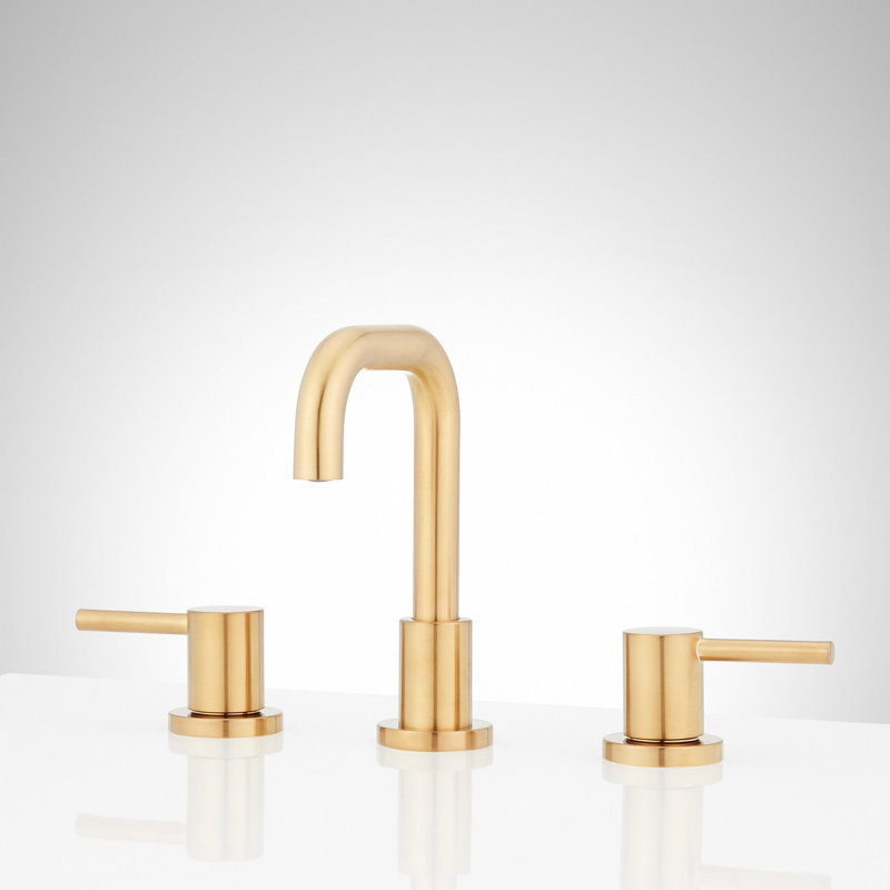 Lexia 1.2 GPM Widespread Bathroom Faucet, Brushed Gold