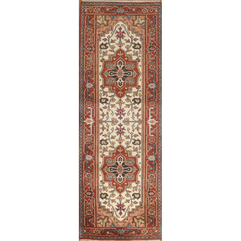 Tapis de couloir géométrique Heriz Serapi
