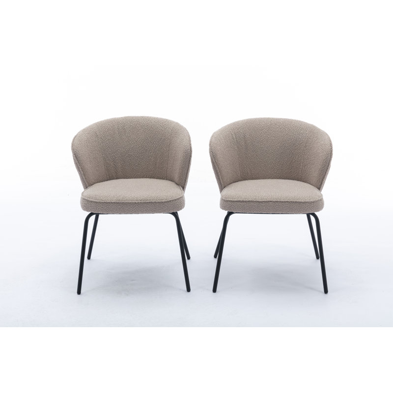 Chaise de salle à manger Donohoe Boucle, 2, Café clair