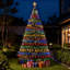 Multicolore 360 lumières de Noël à DEL 12 pi x 5 pi, guirlande de fées pour 8 modes d'intérieur