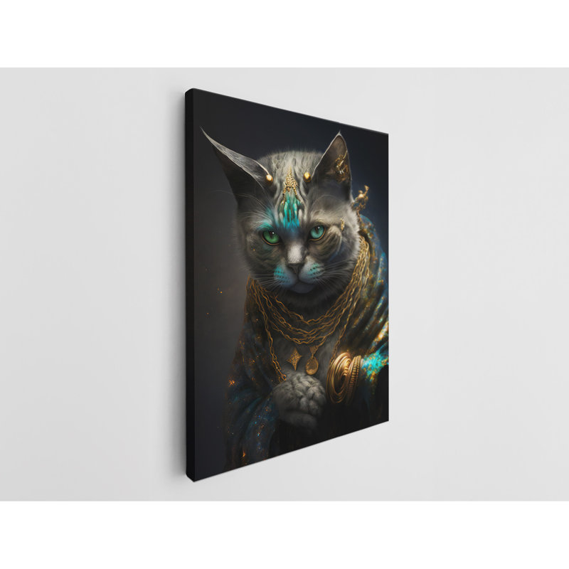 " Wizard Cat Warlock ", 24" H x 16" W x 1" D