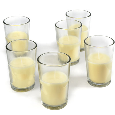 3.5 in. H Glass Tabletop Votive Holder with Candle Included