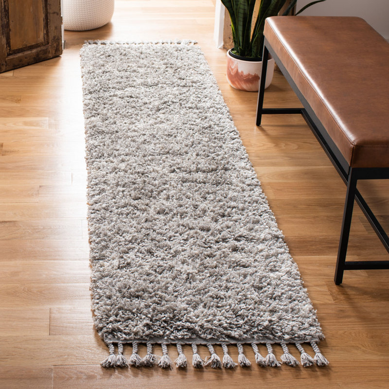 Kressley Pro Lux Shag 400 Performance Geometric Rug, Runner 2' x 8'