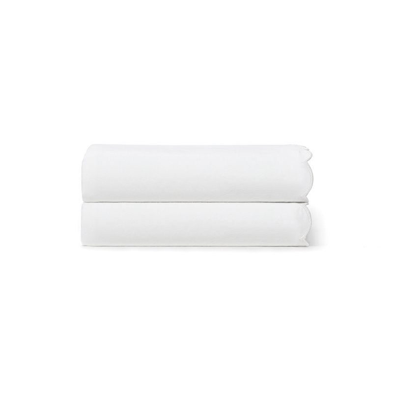 Peri Home Scallop Sheet Set, Twin Sheet Set, White