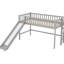 Lit simple mezzanine bas avec glissade - gris pour une chambre attrayante-2094010102-2094010105
