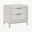 Table de chevet à finition blanche antique avec tiroirs, meubles de chambre à coucher modernes, 1 pièce