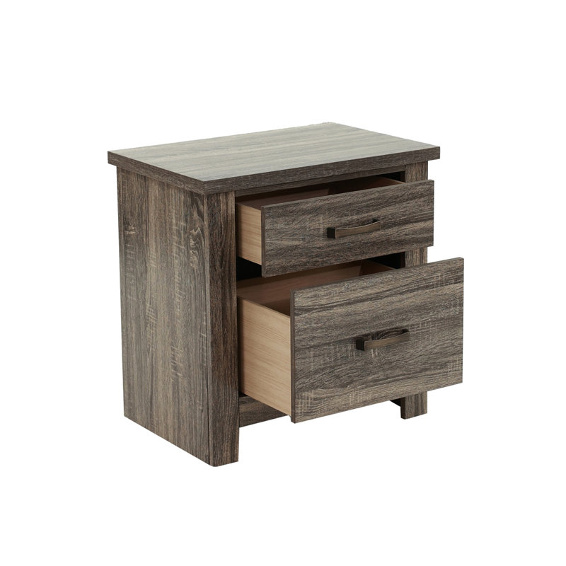 Chambre à coucher 2 Table de chevet en brun - et robuste pour 2 tiroirs