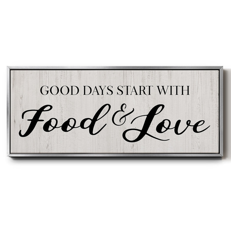 «Food and Love» - Toile encadrée, H 12 po x l 30 po