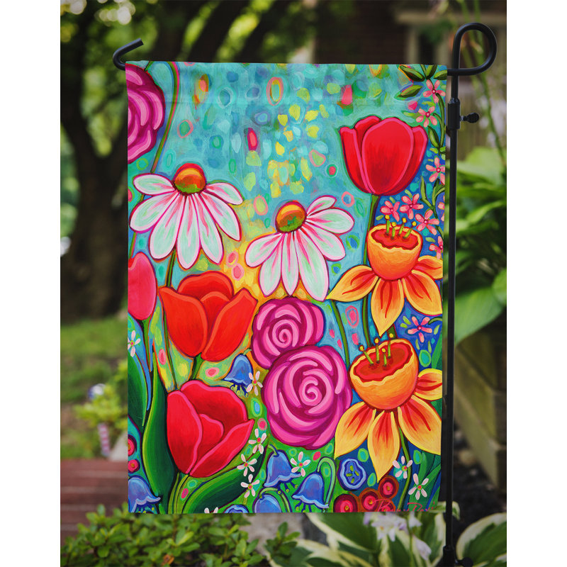 Guerina Double Sided 15'' H x 11.5'' W Polyester Garden Flag, Bright Spring Flowers