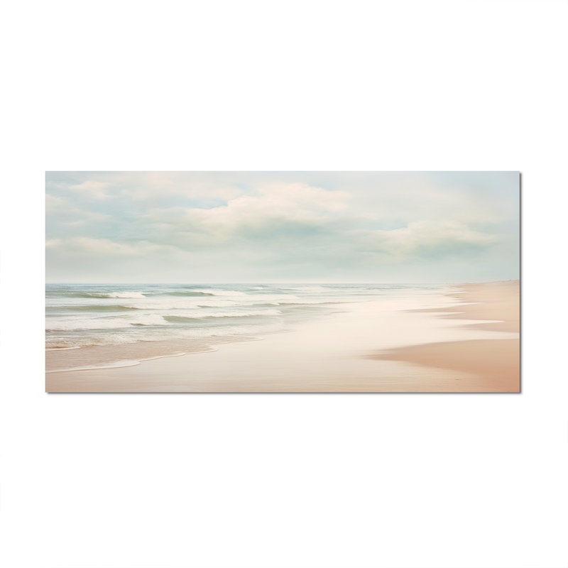 Minimalisme, paysage de plage VI - Reproductions encadrées de plage côtière, Toile tendue, H 28 po x l 60 po x P 1,5 po
