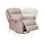 Fauteuil inclinable et pivotant en cuir Dhiya-582148421
