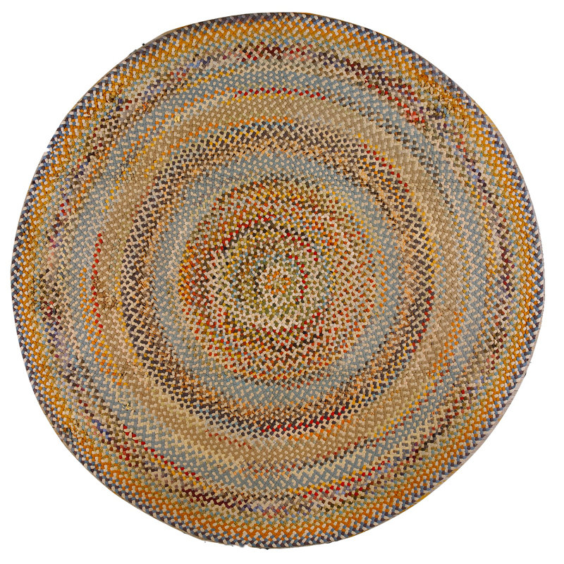 Tapis tissé à plat multicolore en laine antique