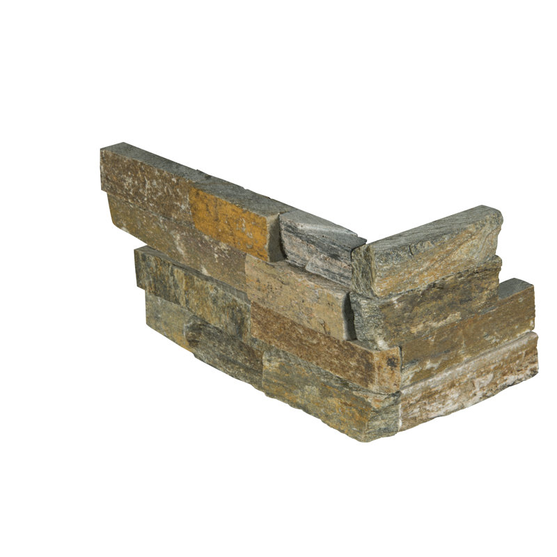Stonecrest 6 in. x 18 in. Split Face Natural Stone Ledger Corner Wall Tile, Caravan Mews