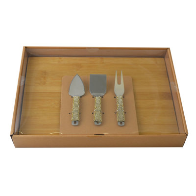 Three Star Im/Ex Inc. Bamboo Cheese Board Utensil