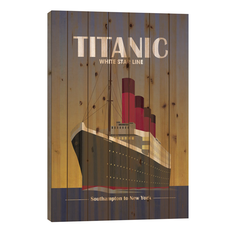 " Titanic Ocean Liner Art Deco " by Michael Tompsett, 26" W x 40" H