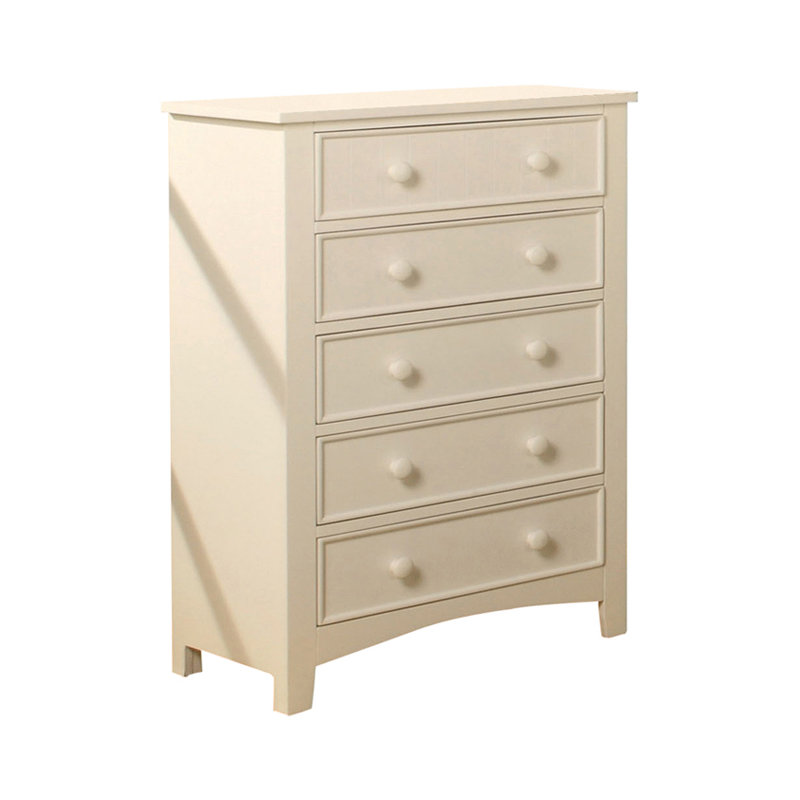 Amiya 29" W 5-Drawer Chest, Off-White