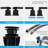 Matte Black Bathroom Faucet - 2 Handles, 8-Inch Waterfall Spout With Pop Up Drain And Supply Hose Sink 2 For Tap-121615867