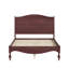 Structure de lit double en bois avec tête de lit, lit plateforme rétro, tête de lit arquée traditionnelle et pied de lit, grand rangement sous le lit, aucun sommier nécessaire, assemblage facile, noyer foncé-1385265308-1385265311