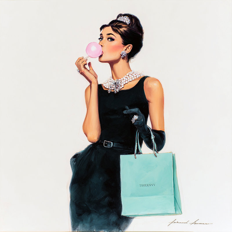 Bulle et perles, art mural sur toile tendue, H 40 po x l 40 po