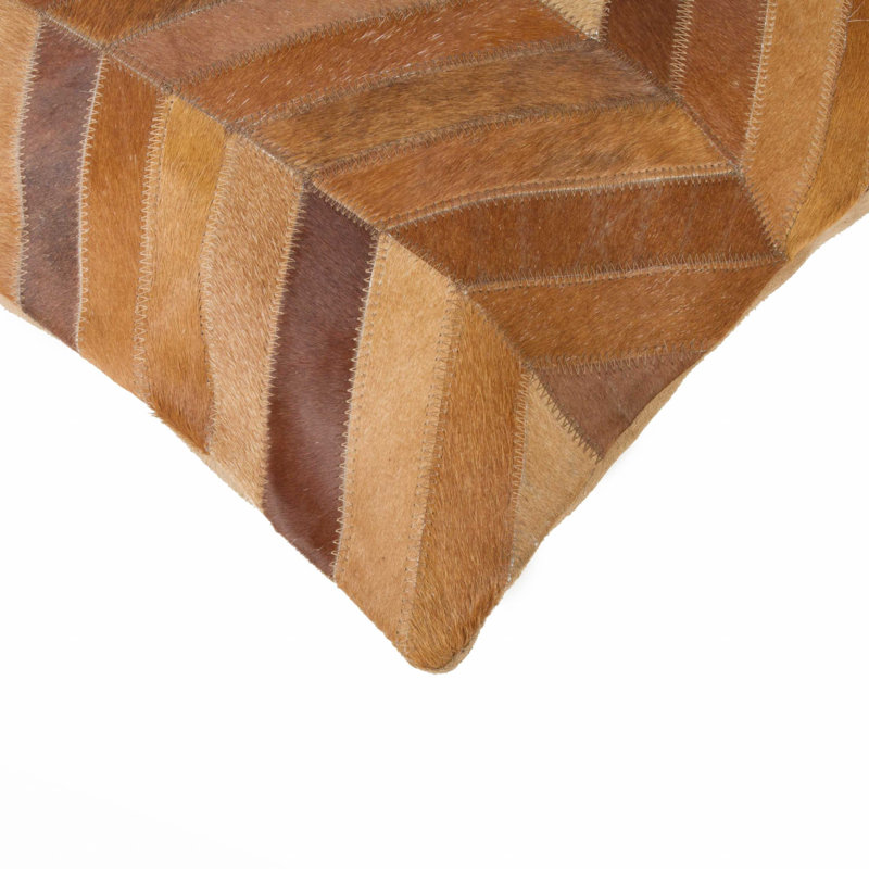 Coussin décoratif à chevrons, Brun clair
