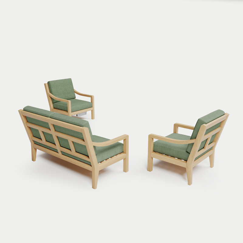 Solerno Heated Loveseat Set, Aloe