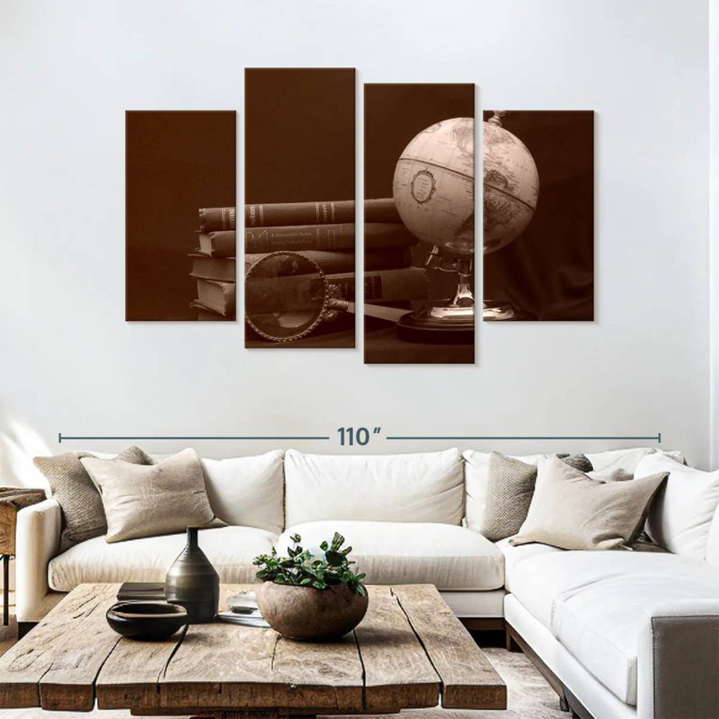 Sepia Globe, H 54 po x l 84 po