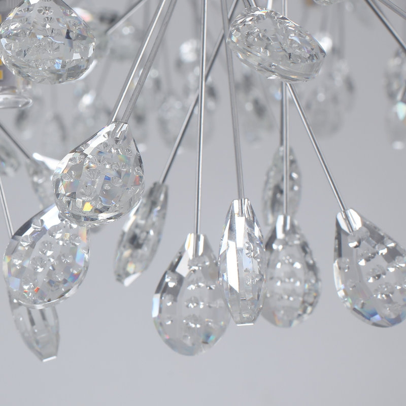 20 - Light Dimmable Bubble Crystal Chandelier, Chrome