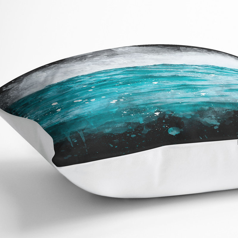 Ocean Wave in Morocco Cushion with Filling, 55cm H x 55cm W x 20cm D, White