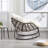 Outdoor Rattan Rocking Chair,Padded Cushion Rocker Recliner Chair Outdoor For Front Porch, Living Room, Patio, Garden-108814305