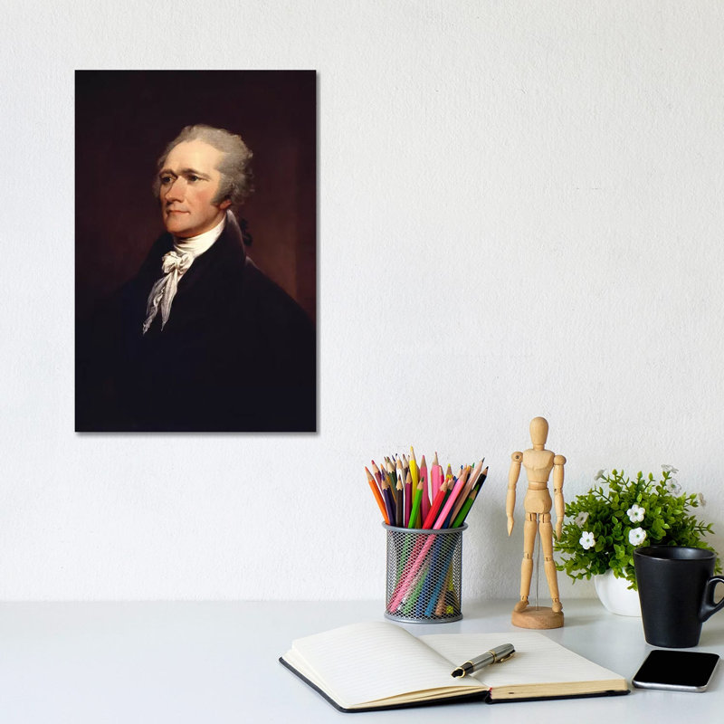 Painting Of Founding Father Alexander Hamilton by John Parrot - Print on Canvas, 66.04 cm H x 45.72 cm W x 3.175 cm D