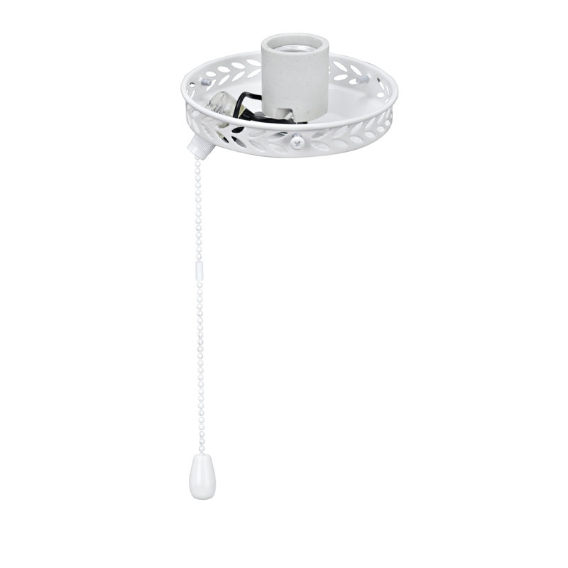 4.5'' 1 - Light Brushed Nickel Light Fitter, Painted White
