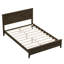Lit plateforme moderne en bois massif avec tête de lit, lattes de bois robustes, aucun sommier requis, assemblage facile, espresso-114764017-114764013