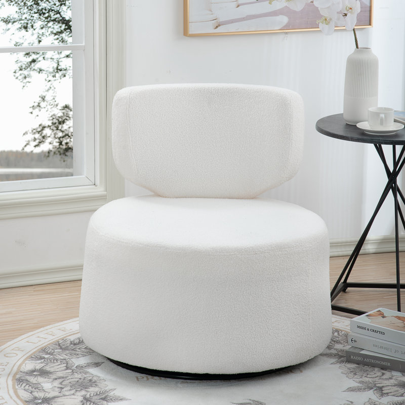 Chaise d'appoint l 29 po Dilen, Velours blanc