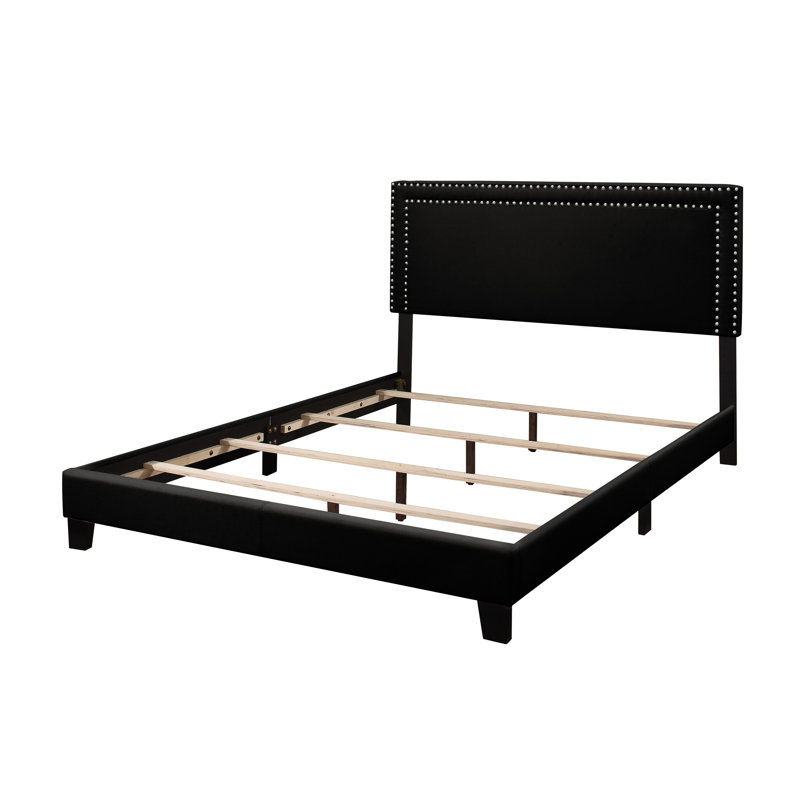 Artia Upholstered Standard Bed, Queen, Black