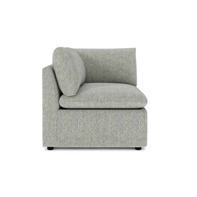 Kallie Upholstered Modular Left Arm Chair, Ticket Smoke