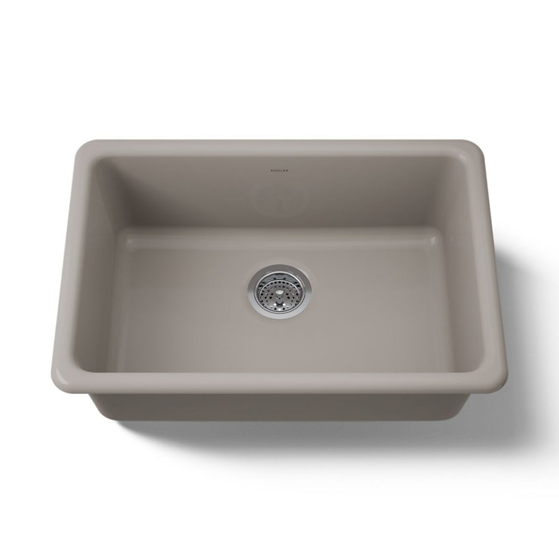 IronTones Kohler 27" L x 18.75" W Dual Mount Kitchen Sink, Truffle