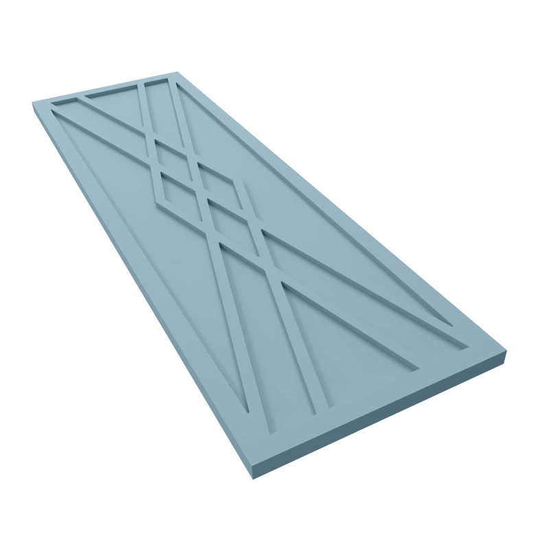 Volets de style moderne EnduraCore Composite Florence, L 15 po, Bleu paisible, H 80 po