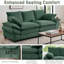 Canapé Ross 83 po Cloud, causeuse double en velours côtelé, causeuse 2 places 800 LBS pour salon, chambre, bureau, petit espace-104239827