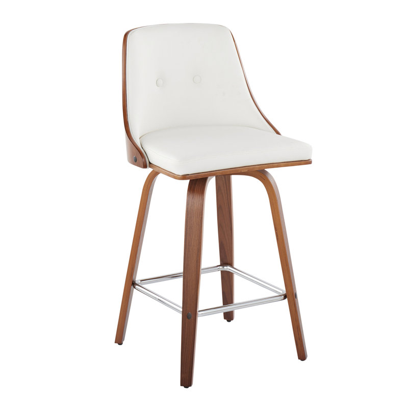 Contemporary Counter Stool, Blanc