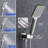 Single-Handle 3-Spray Square High Pressure Shower Faucet with Spout 12 in. Shower Head (Valve Included)-113432336