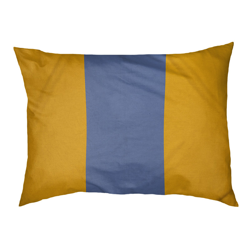 Coussin Designer, Moyen (L 30 po x l 40 po), Jaune basketball / bleu basketball