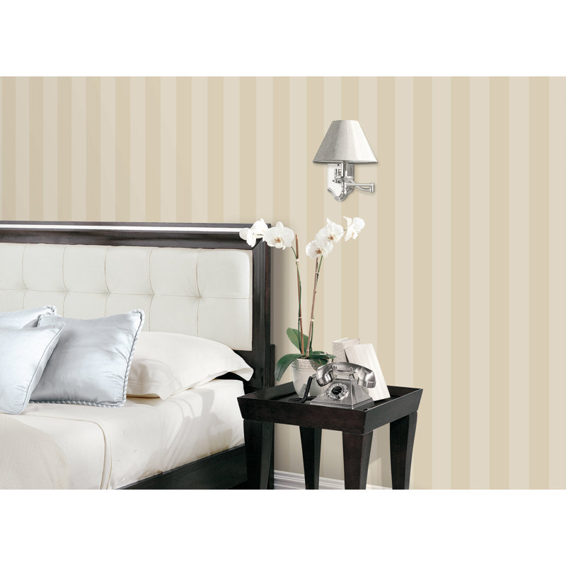 Smart Stripes 2 Matte 32.8' L x 21" W Roll, Beige