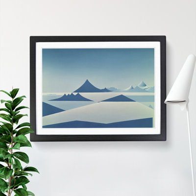 XH1022-10175X Winter Abstract Mountains - Single Picture Frame Print